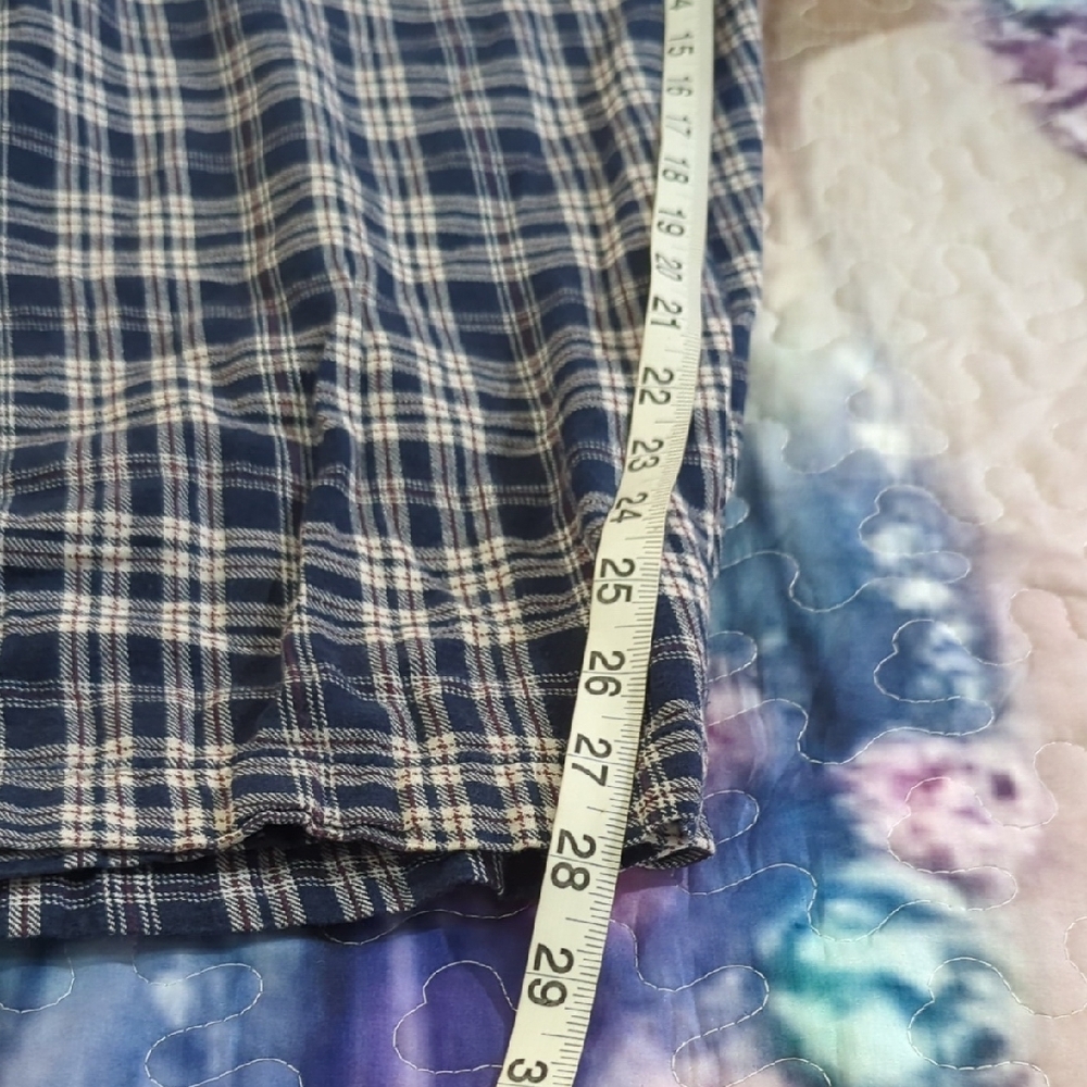 Men’s Blue Plaid Lounge / Casual Pants – Size XL | 100% Cotton - Picture 13 of 16